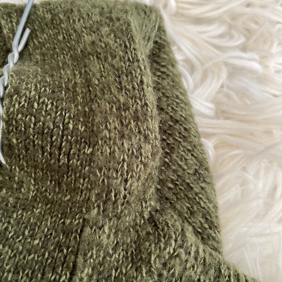 Linda Matthews green hooded button up long sleeve cardigan sweater top shirt S - Picture 8 of 17